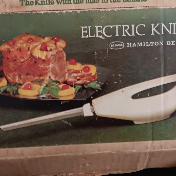 Vintage Hamilton Beach Scovill Electric Knife - Olive Green in Box #296 - Picture 2 of 6